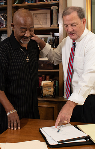 george bush with client